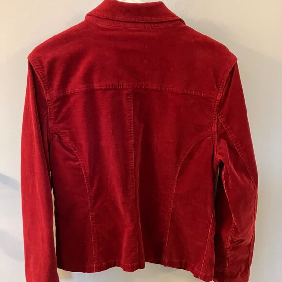 Christopher & Banks Women's Dark Red Unlined Corduroy Jacket Size S - Picture 9 of 9